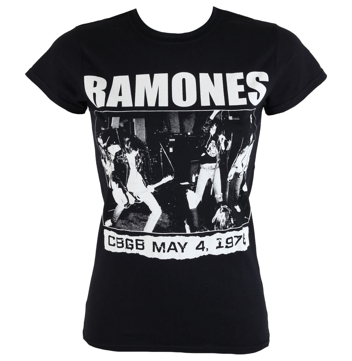 camiseta metalica De las mujeres Ramones - CBGBS 1978 - ROCK OFF XL