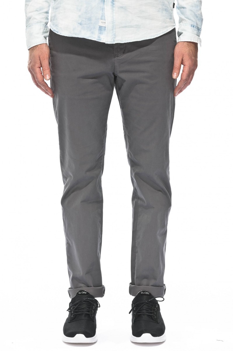 pantalones de los hombres GLOBE - Chino Goodstock - Gris 28