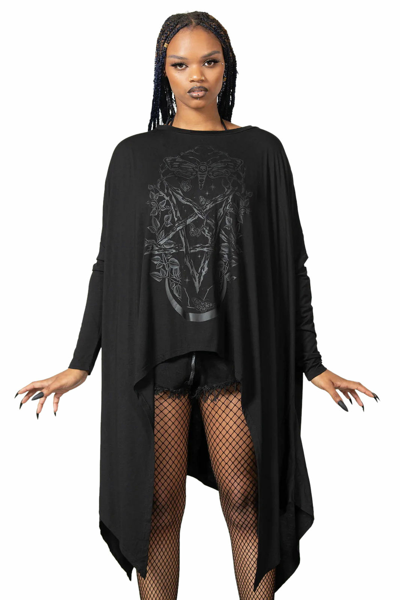 camiseta (túnica) KILLSTAR - Lunar Oversized - Negro XS